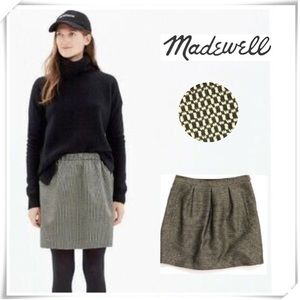 Madewell Gold Black Jacquard Mini Skirt